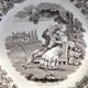Set of 3 talking plates in Montereau earthenware "Louis Lebeuf Montereau"