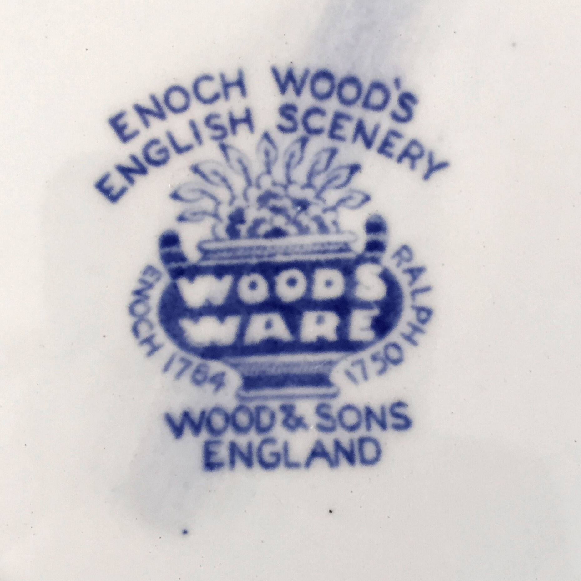 Set of 2 Woods & Sons England “Enoch Woods - English Scenery” plates