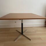 Adjustable teak table, unfoldable, up and down