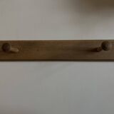 Modernist oak wall-mounted coat rack L53.5cm