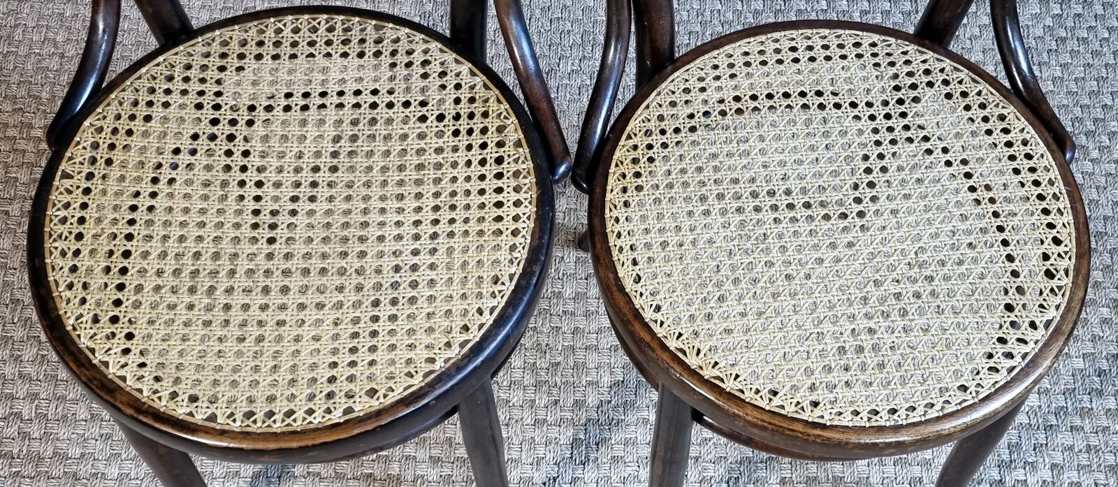 Pair chairs bistrot n°14 Fischel early twentieth
