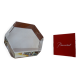 Baccarat crystal paper press - Signed hexagonal block