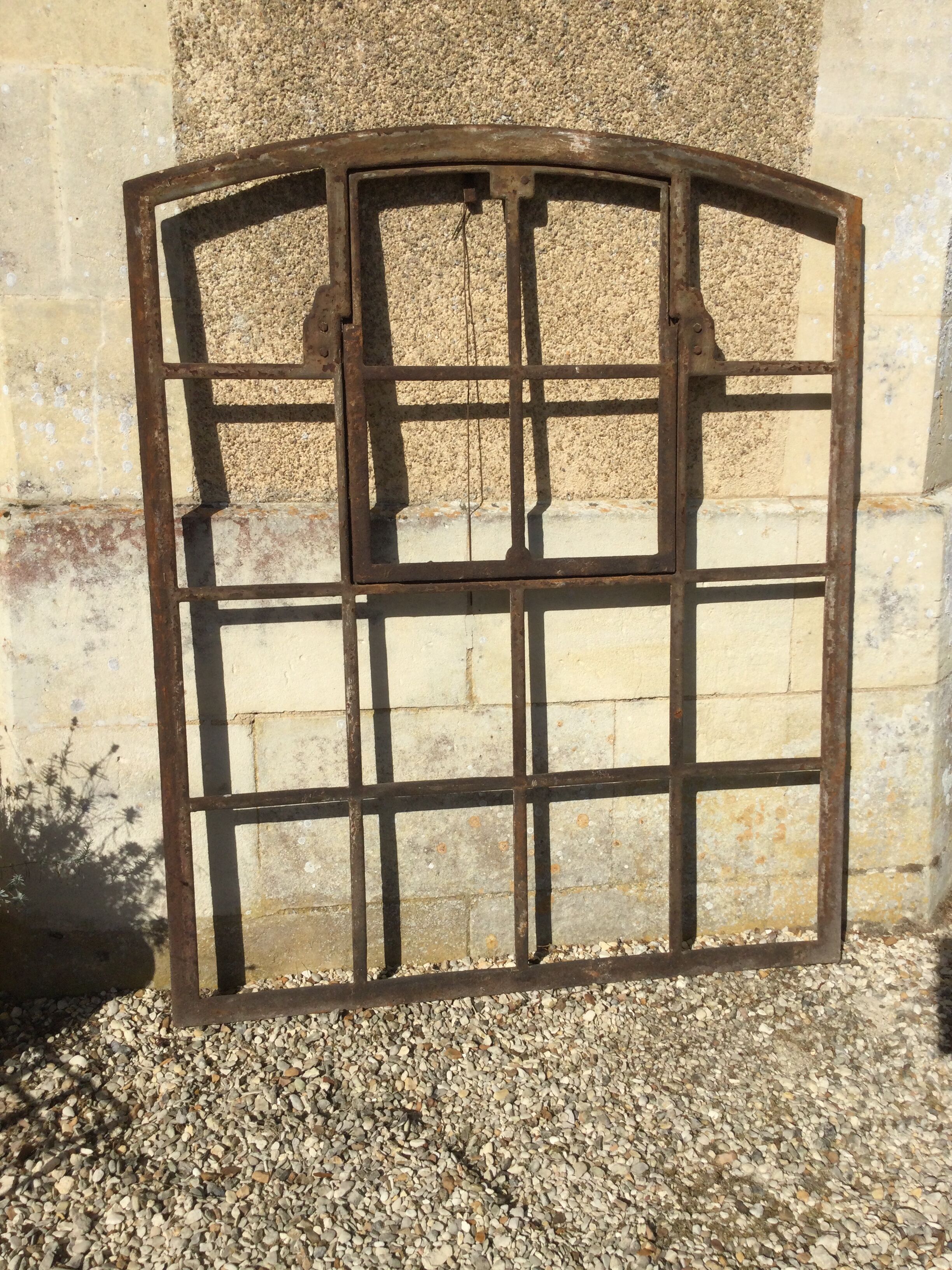 Old cast iron factory window
