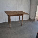 Rustic brown solid wood dining table, 1950s.