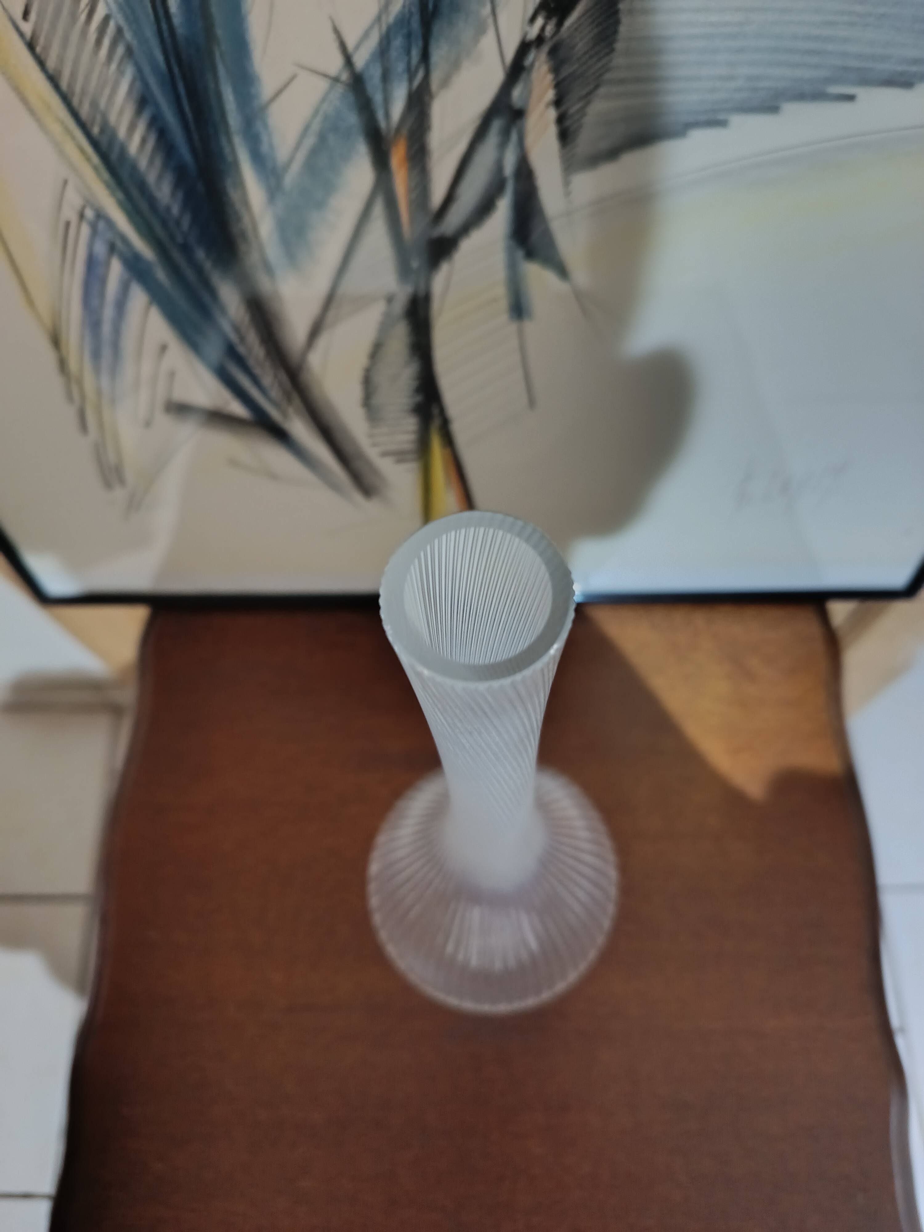 Daum France crystal soliflore vase