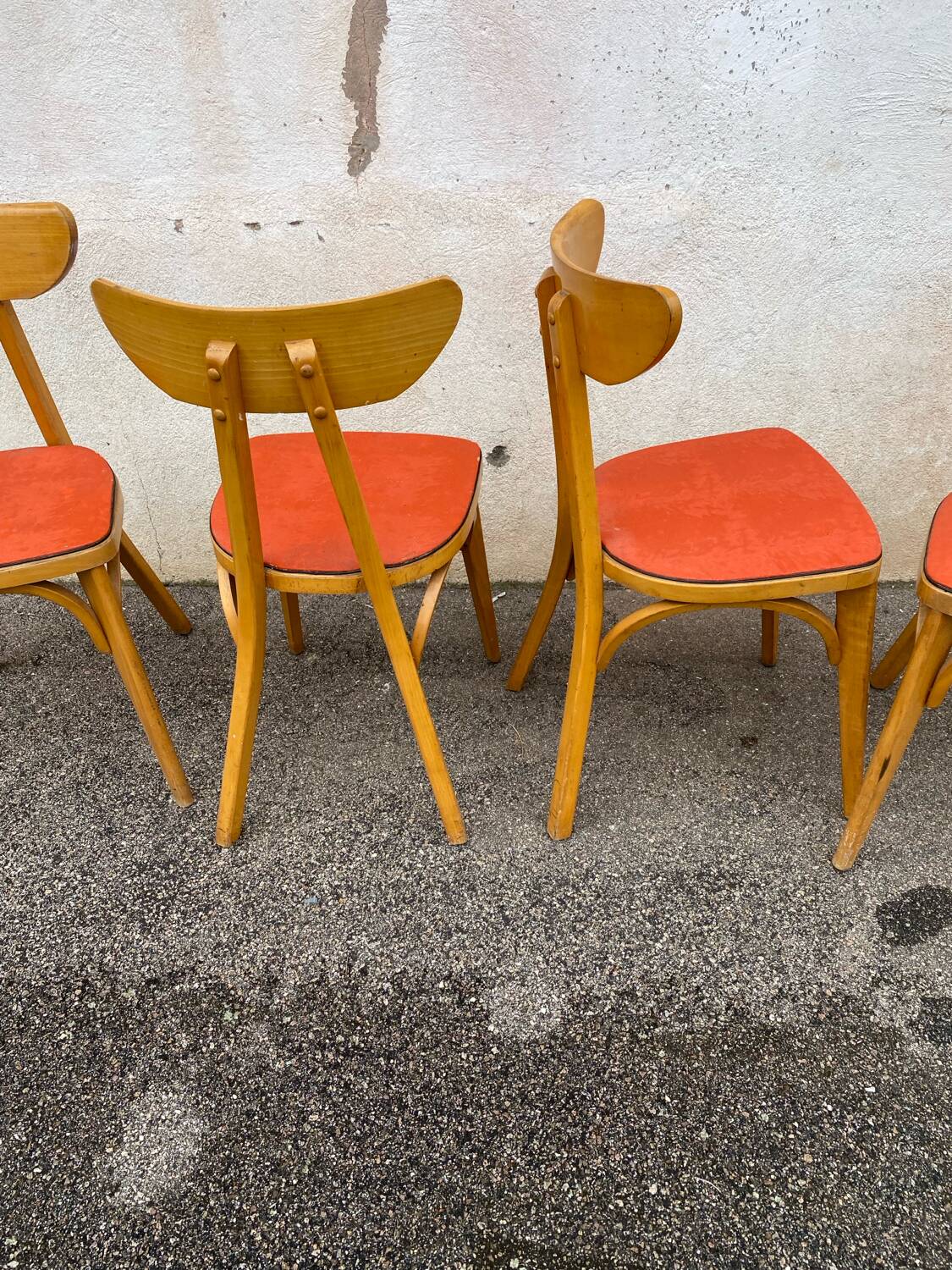 4 Luterma banana bistro chairs