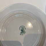 Set of 4 hollow plates, foliage decorations, Manufacture de St-Amand-les-Eaux