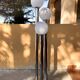 Mazzega chrome and Murano glass floor lamp, 1970s