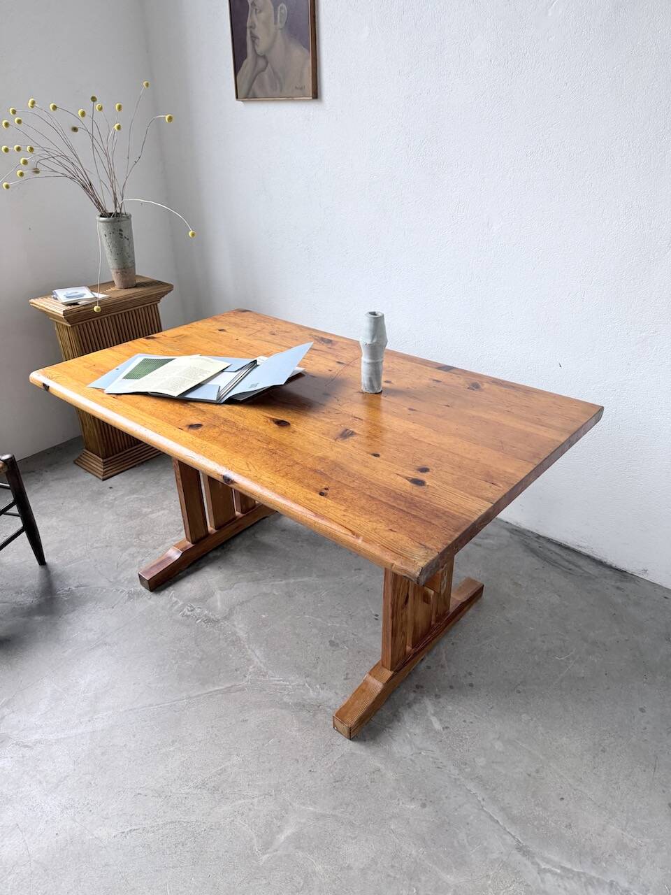 Mountain furniture table made of solid pine