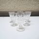 6 Antique Caton Style Crystal Stemmed Glasses H11 cm