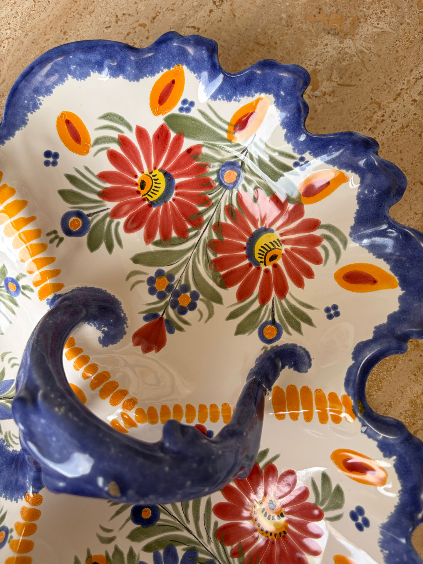 Henriot Quimper faience serving plate