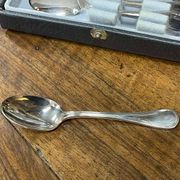Series of 12 teaspoons in silver metal with their box