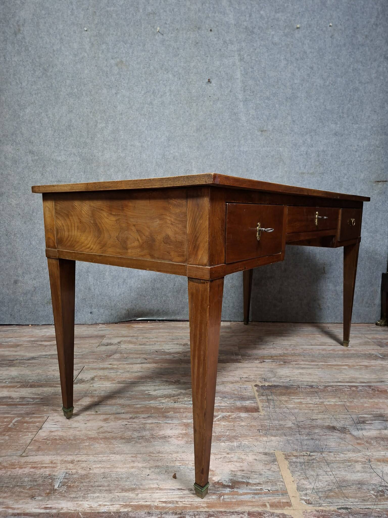Louis XVI flat desk in mahogany