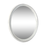 Oval mirror patinated gustavian gray