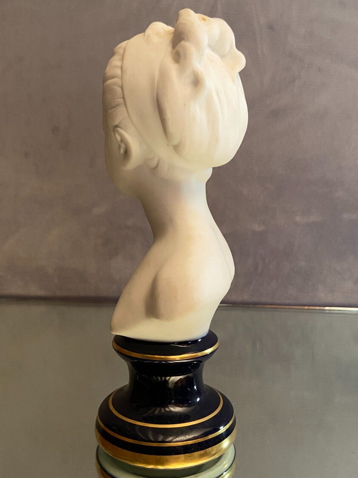 Bust of Louis Brongniart after Houdon in Limoges porcelain biscuit