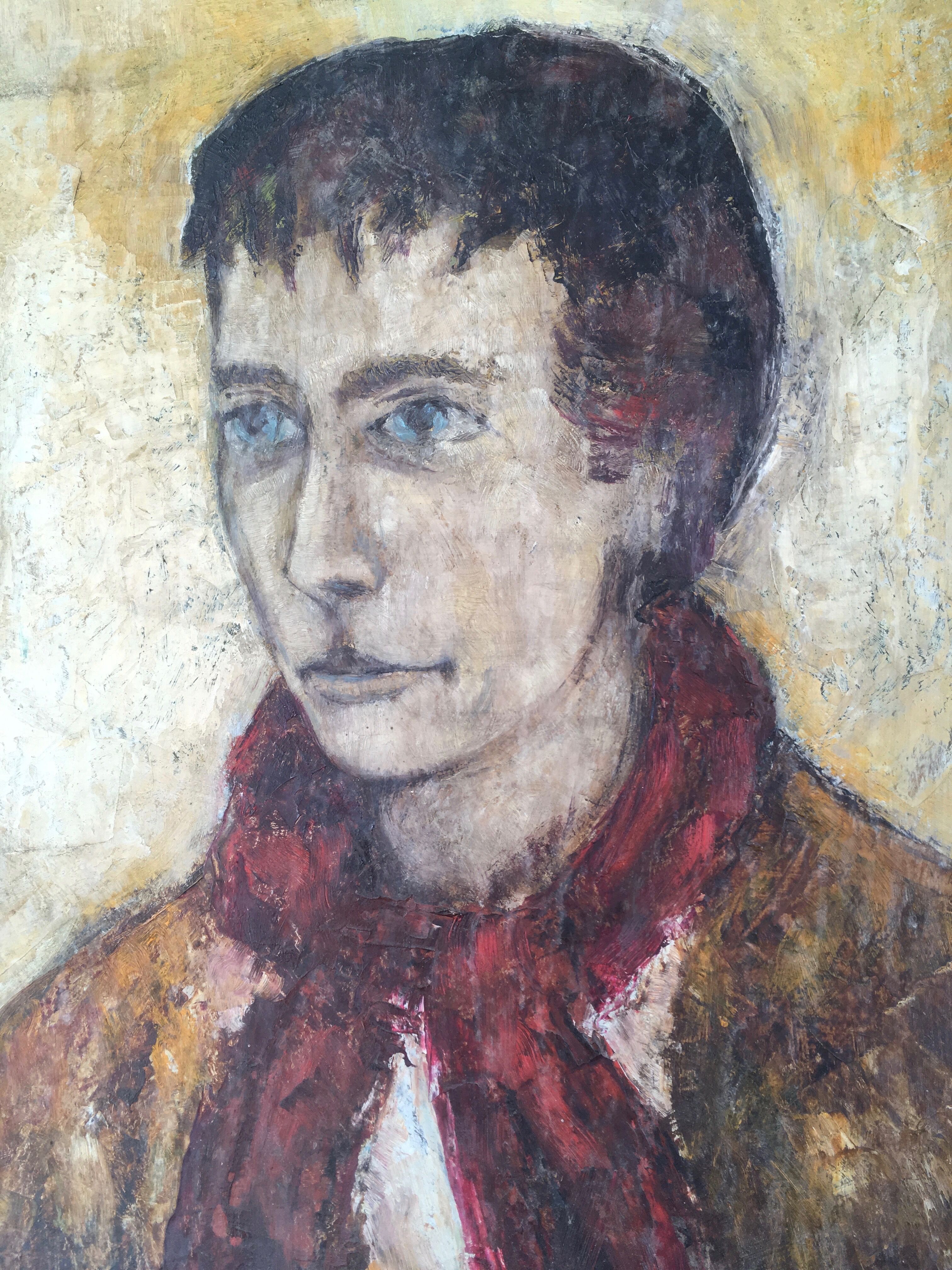 Portrait à l'huile d'homme à l'écharpe 60