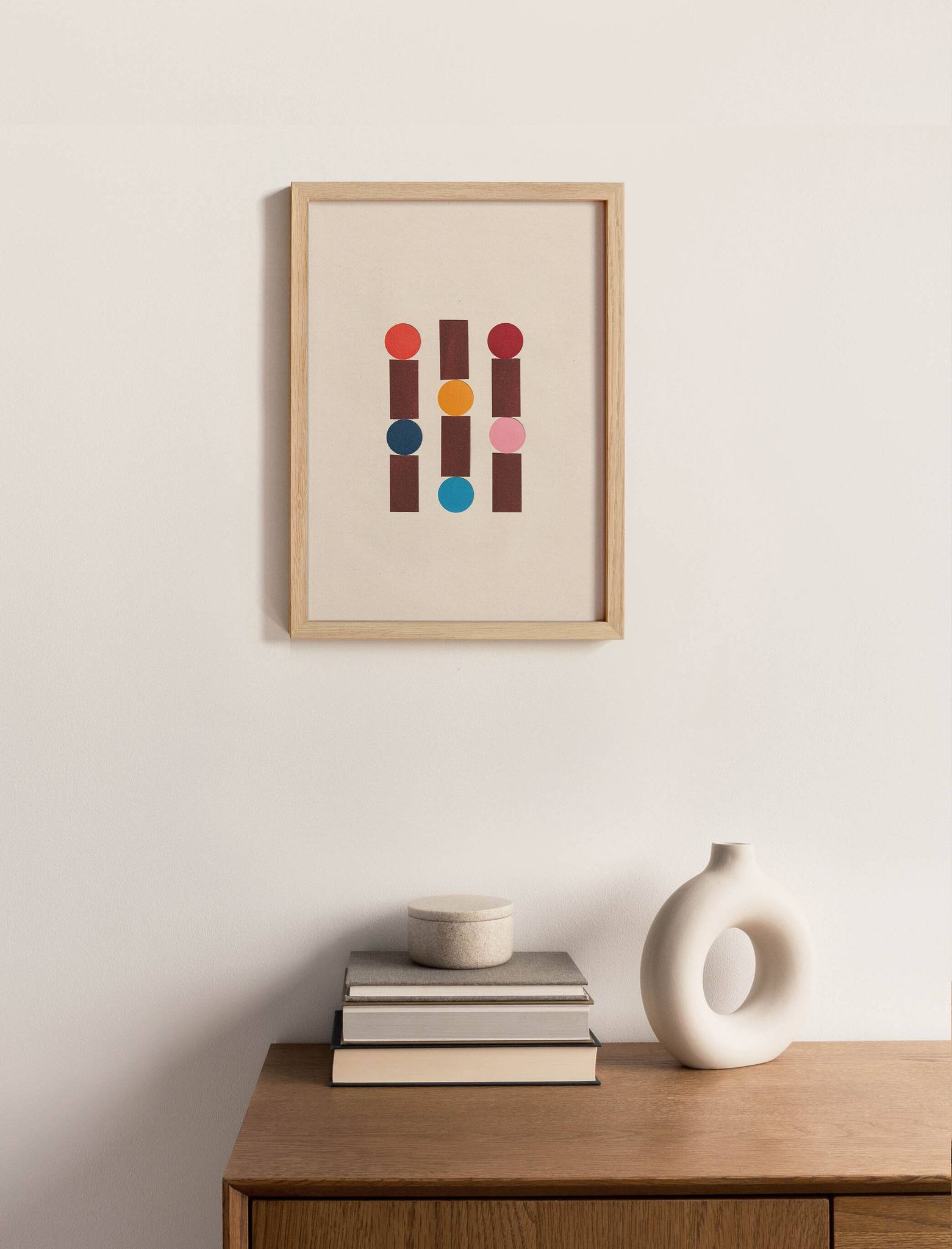 Collage sur papier ancien multicolors signé Eawy