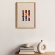 Collage sur papier ancien multicolors signé Eawy