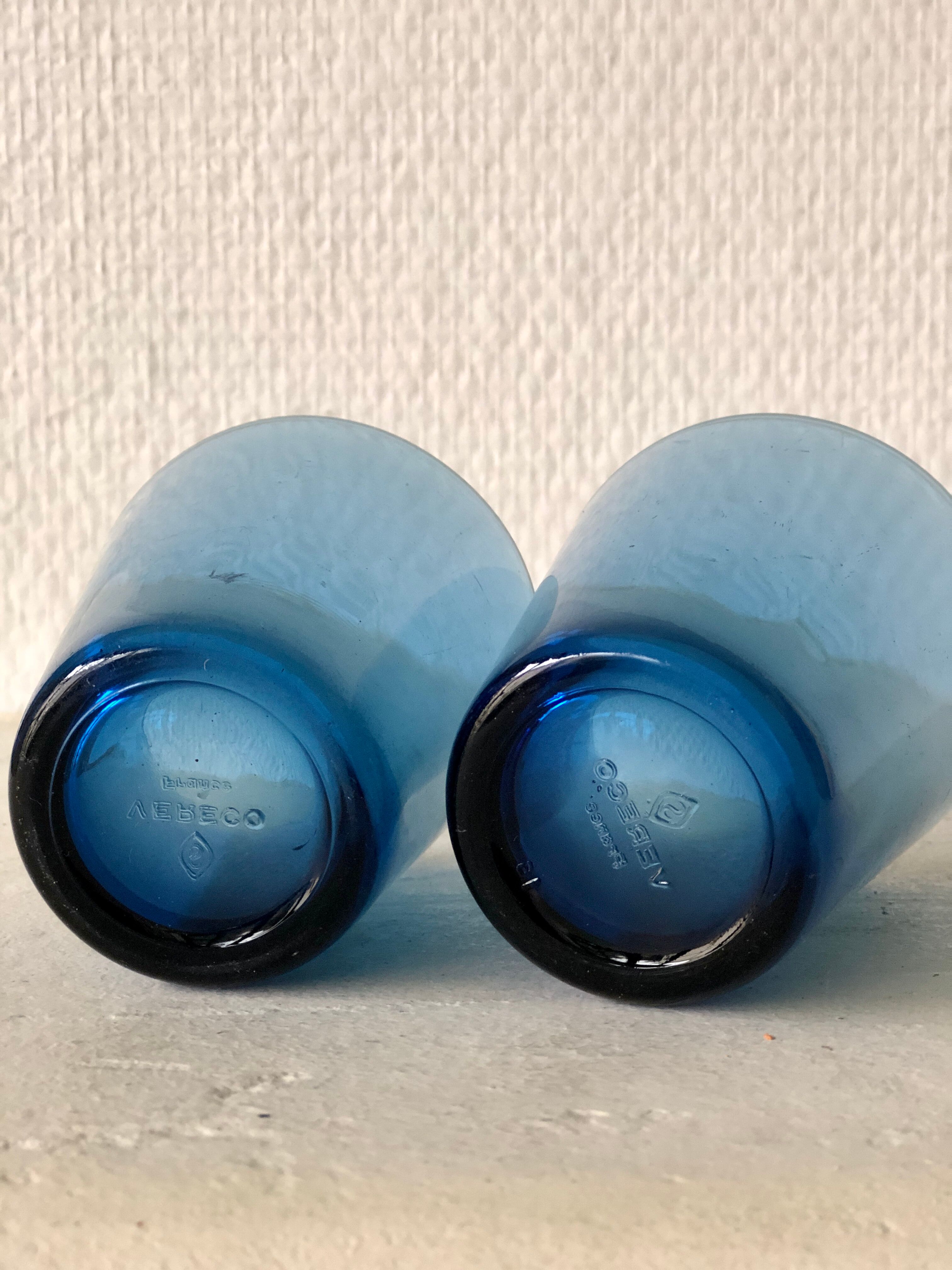 Verres Vereco bleus