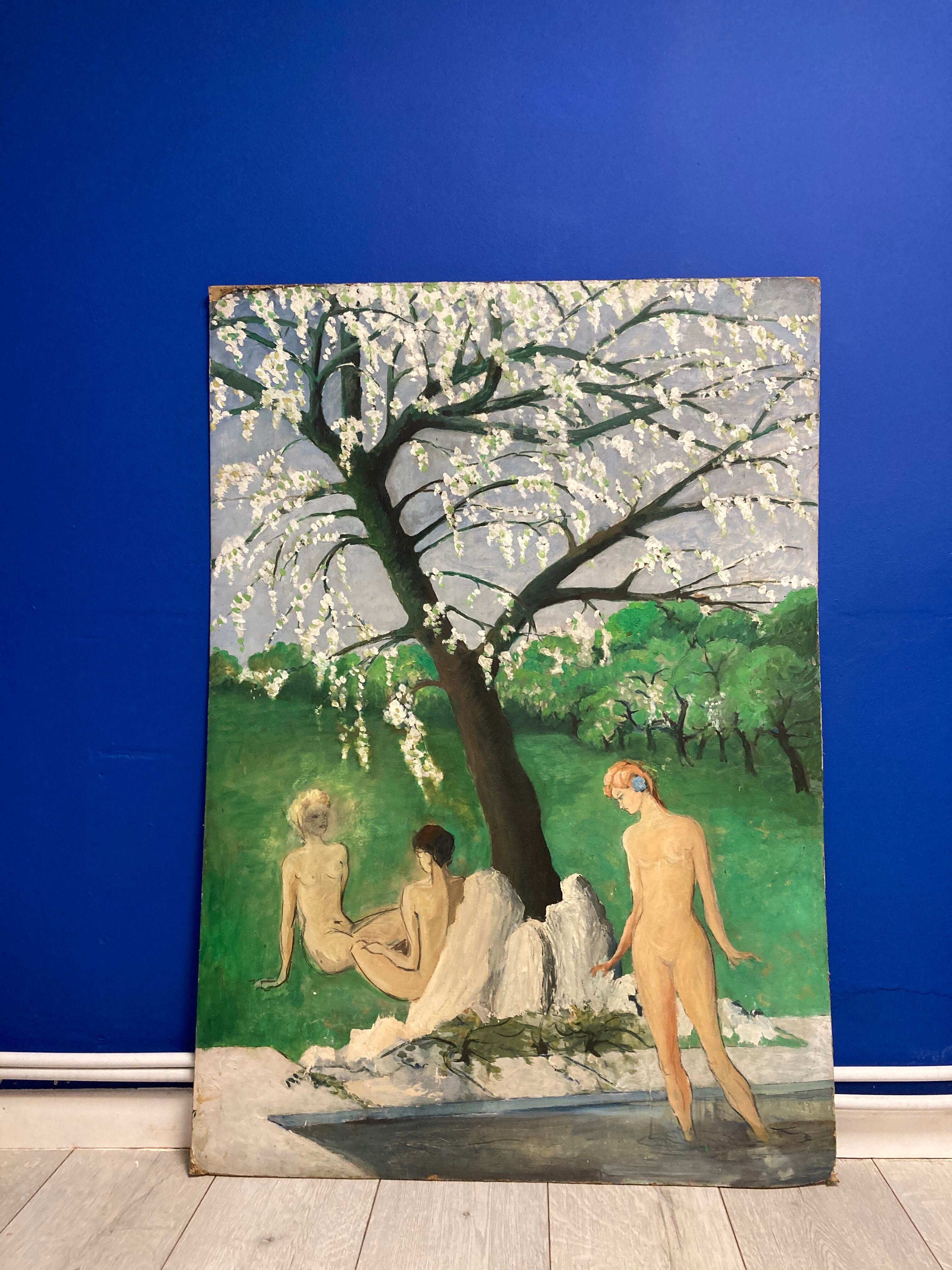 Oil on sign "The Three Graces"