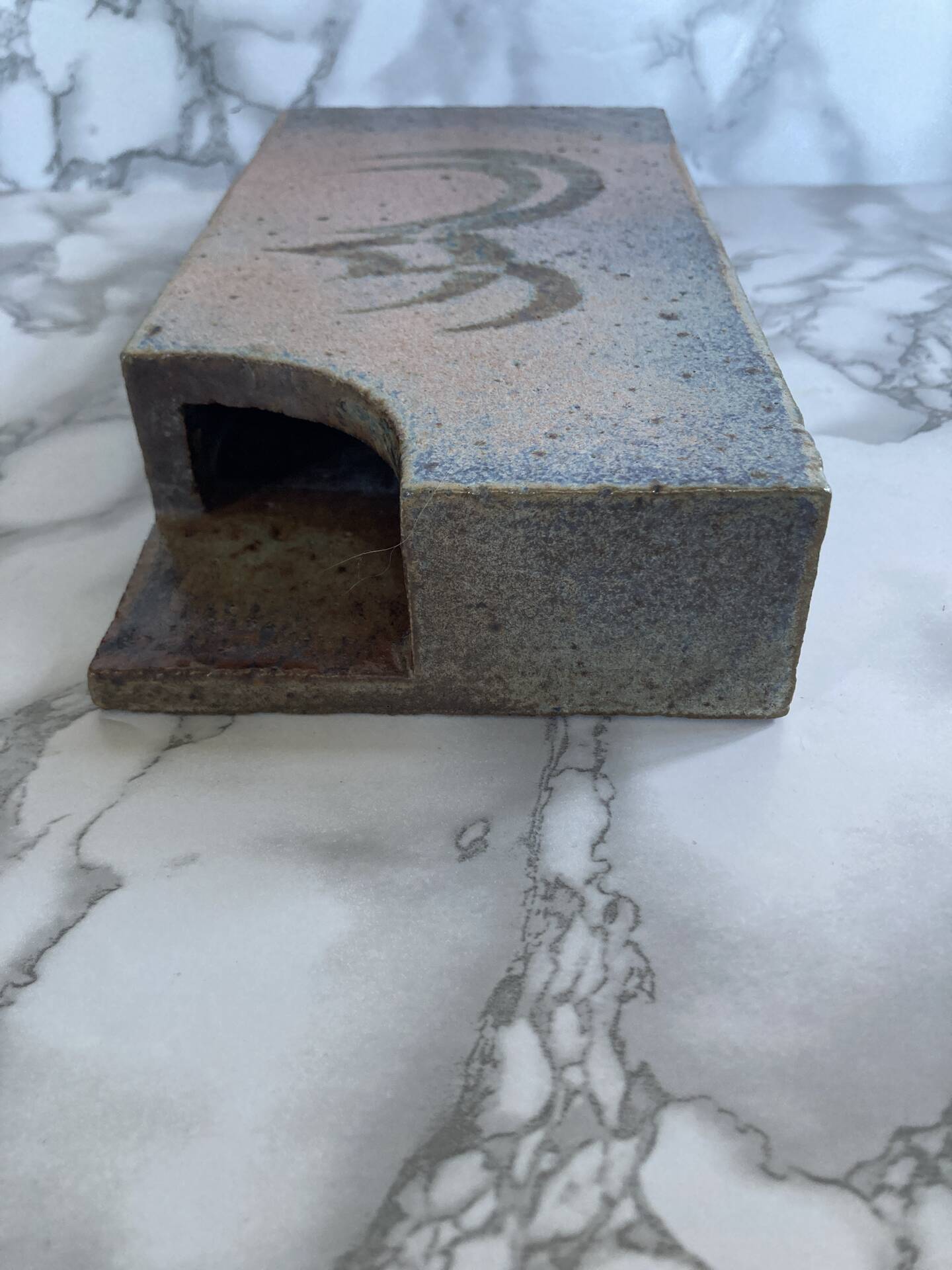 Modernist soliflore vase in stoneware from La Borne - Pierre Devie, 1977