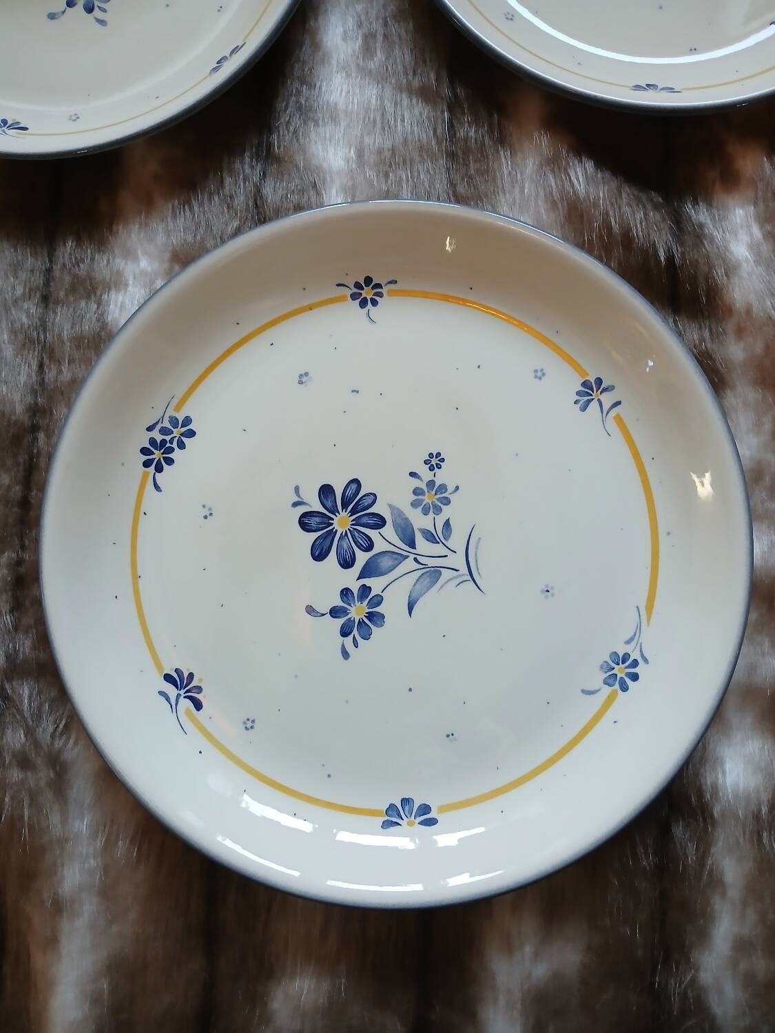 6 assiettes plates + 1 plat "Biltons " England 