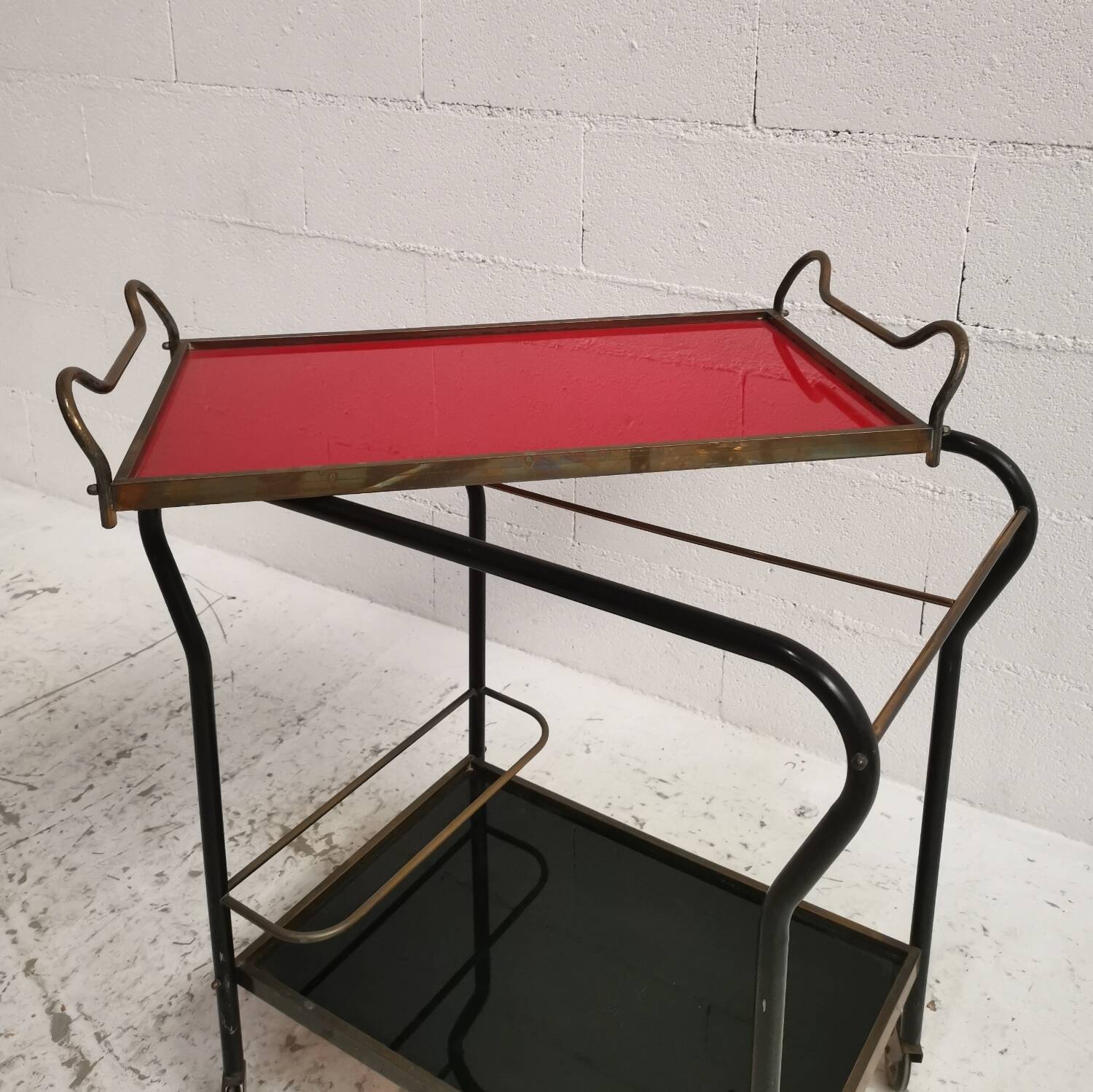 Rolling trolley, vintage occasional furniture from the 1950s