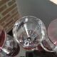 Set of 4 Art Deco wine glasses in purple-footed crystal, 1930