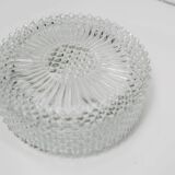 1960 wall light, black metal glass and gold brass rods