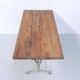 Art nouveau bistro table with cast iron frame