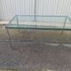 Vintage glass slab coffee table