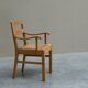 Oscar Degeyter armchair, solid wood, rush, 1942