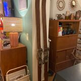 Pair of vintage wooden skis