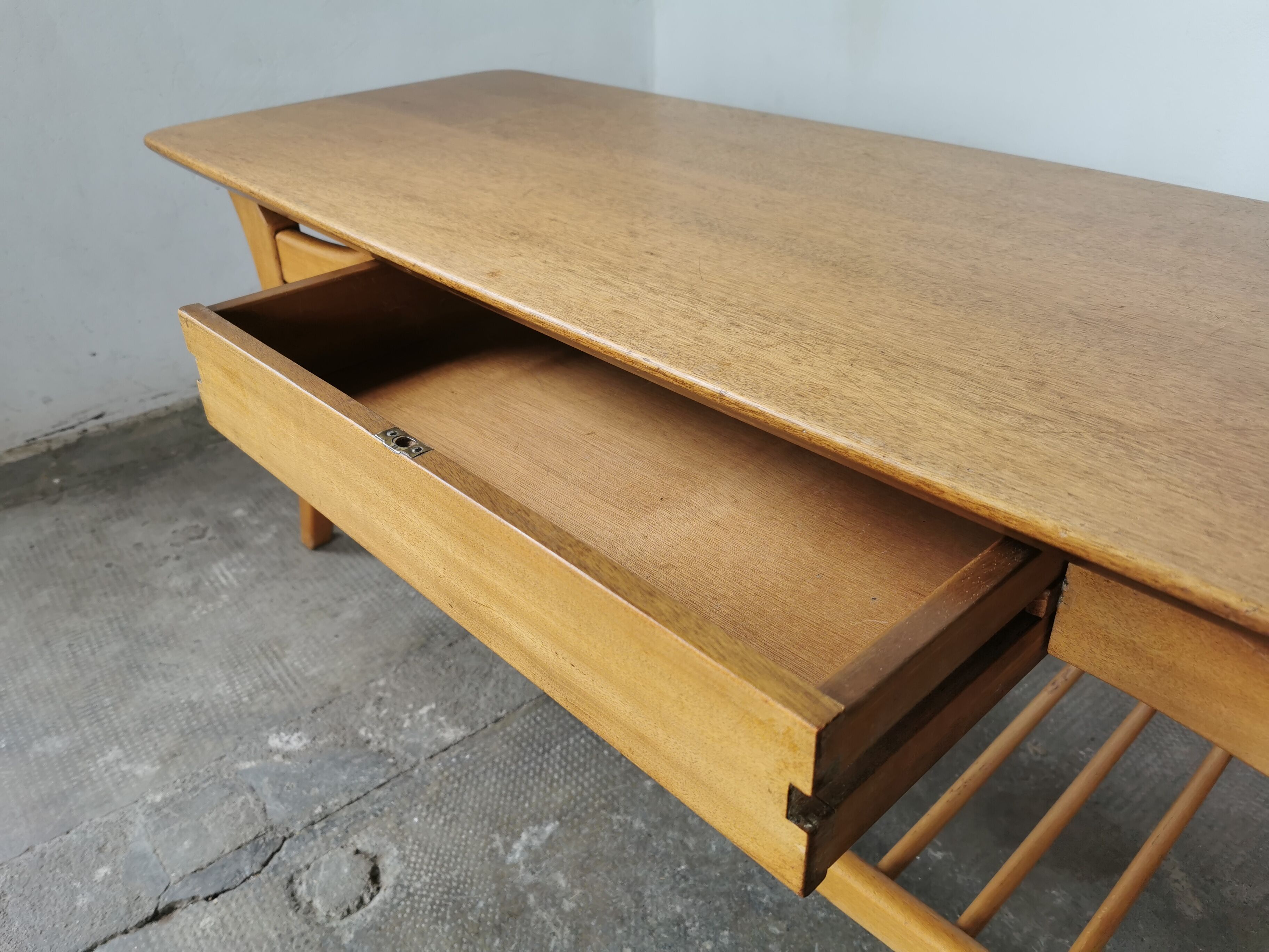 Scandinavian coffee table in blond wood