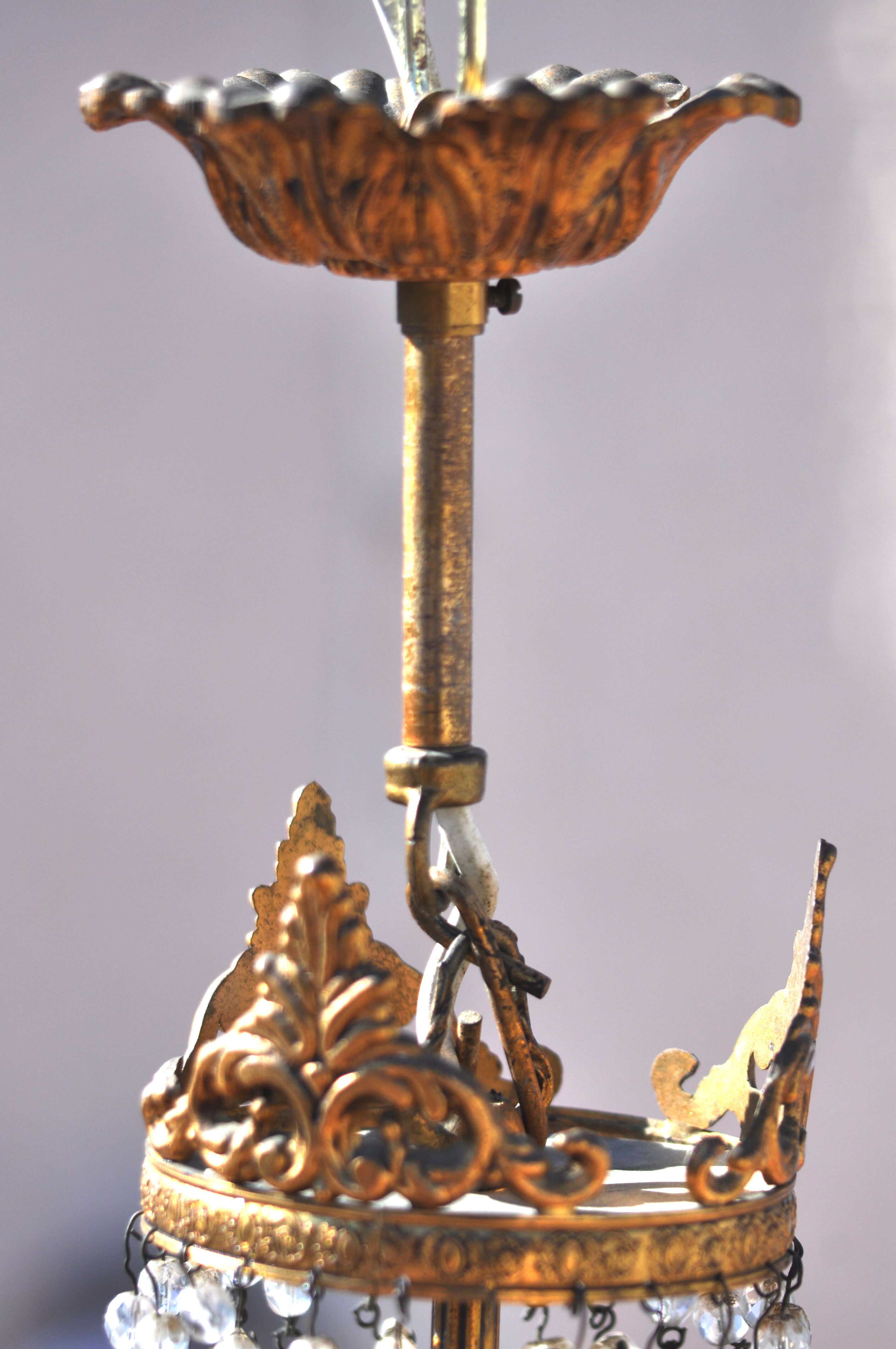 Hot air balloon chandelier, stamps