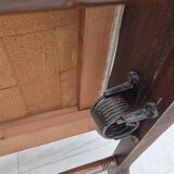 1930s, Danish highback rocking chair, original hand woven wool, ash wood.