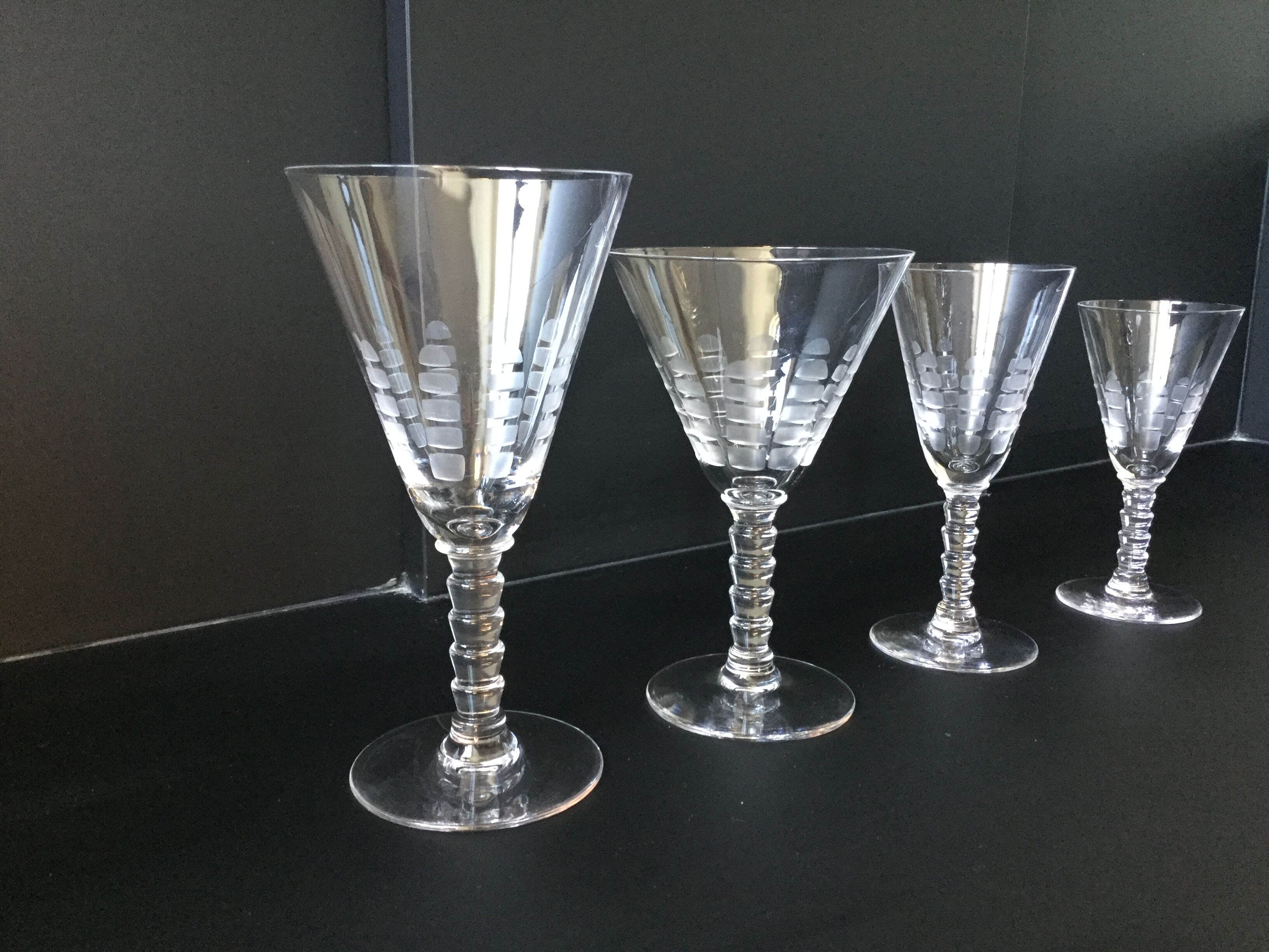 Art deco palm glass
