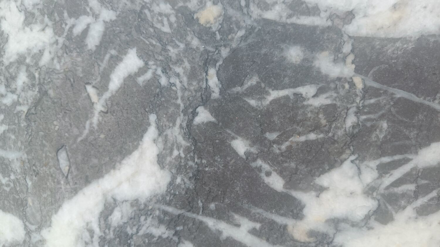 Solid oak bedside table with marble