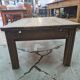 Old oak coffee table with a drawer