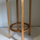 Scandinavian wooden top stool