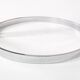 Vintage round table in chrome steel and smoked glass, 1970s