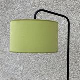 Vintage 1950s black and yellow table lamp.