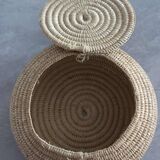 Small, hand-woven box (basket), versatile decorative jewelry box