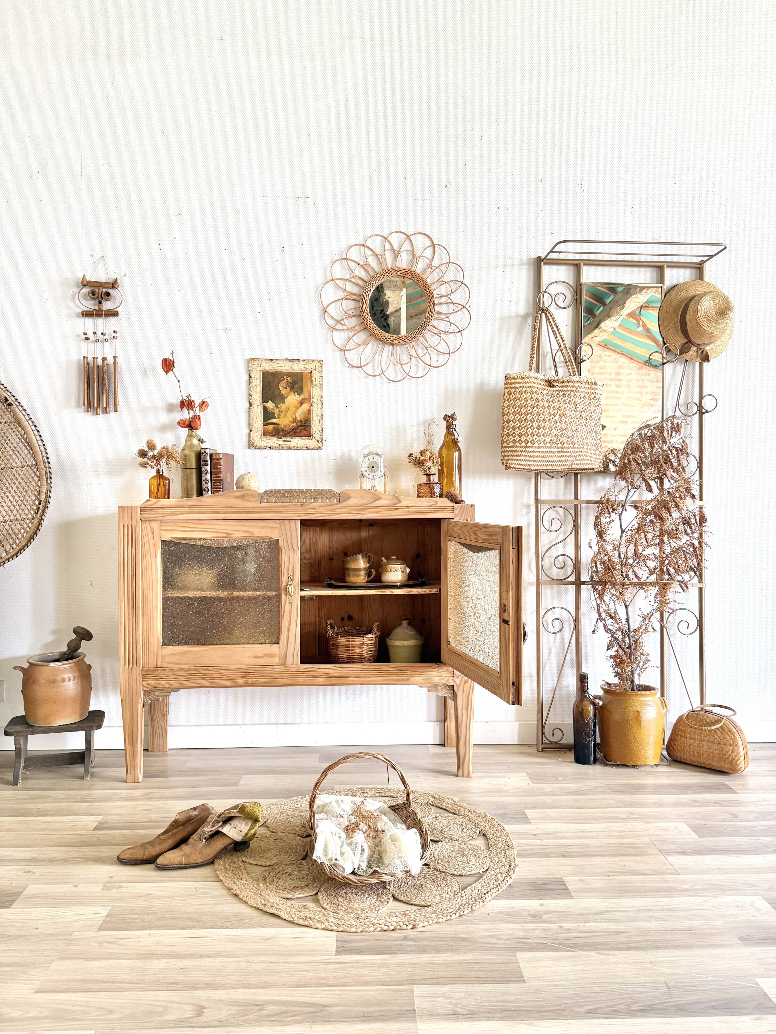 Console vitrée art déco