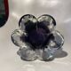 Vase en verre soufflé violet 70s