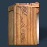 Parisian art deco wardrobe solid raw oak 1930