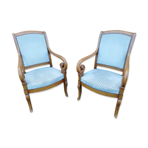 Paire de fauteuils style