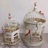 Pair of vintage bird cages
