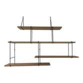 Scandinavian oak and steel shelf