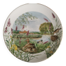 Assiette Royal Worcester Limited Edition. Modèle "A country church" by Peter Banett. Mois de juillet